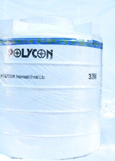 White Polycon 500 litre water storage tank